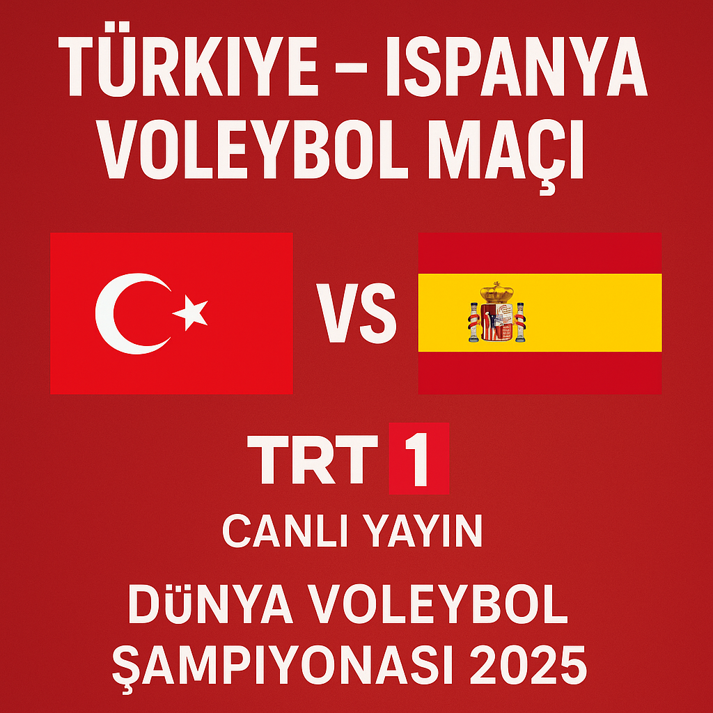 Türkiye – İspanya Voleybol Maçı (Dünya Şampiyonası 2025) | Hangi Kanalda, Ne Zaman?
